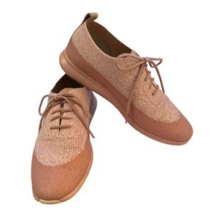 Cole‎ Haan Zerogrand Pink Knit Wingtip Sneakers Women's comfort Size 7